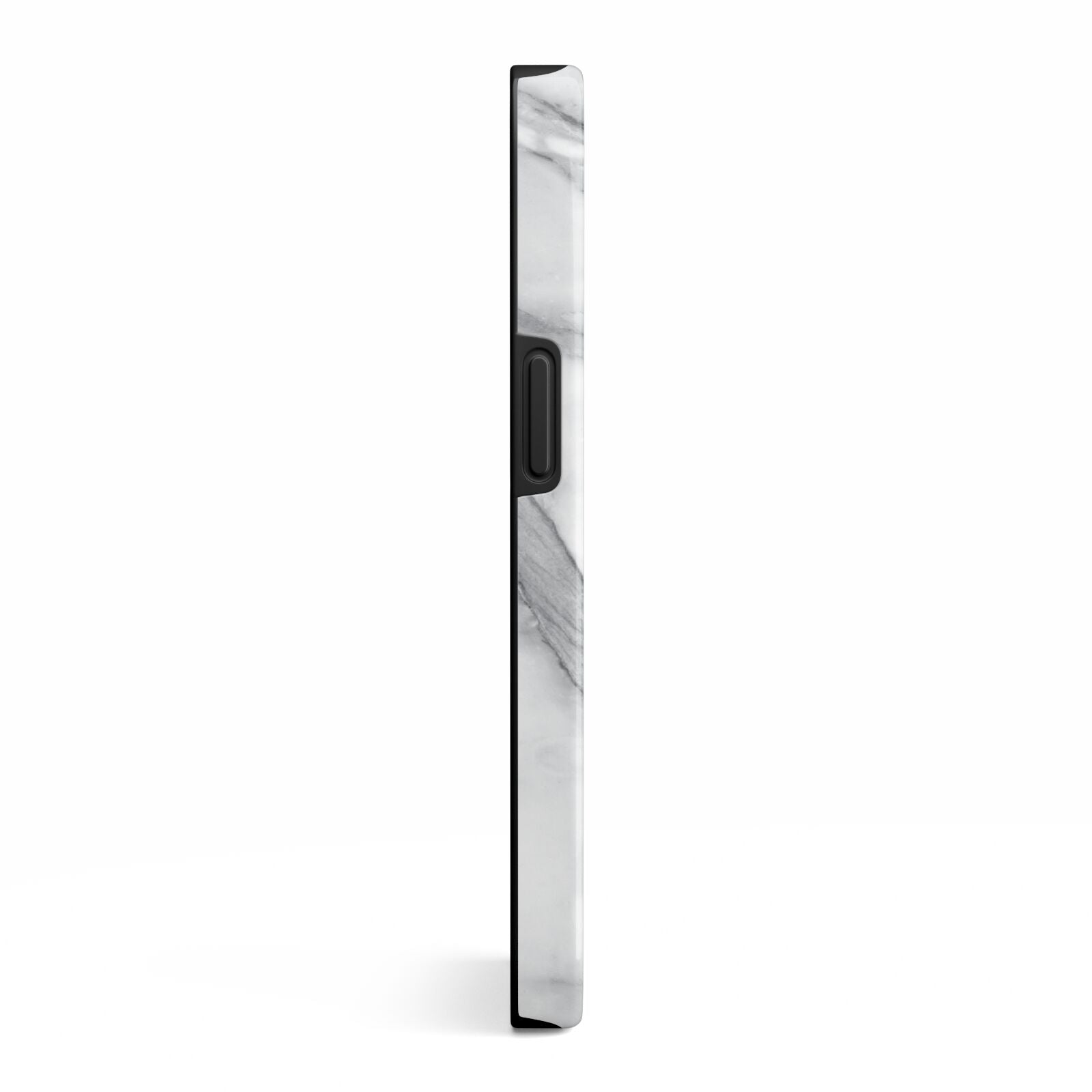 Grey Marble Blue Initials iPhone 13 Side Image 3D Tough Case