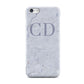 Grey Marble Grey Initials Apple iPhone 5c Case