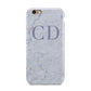 Grey Marble Grey Initials Apple iPhone 6 3D Tough Case