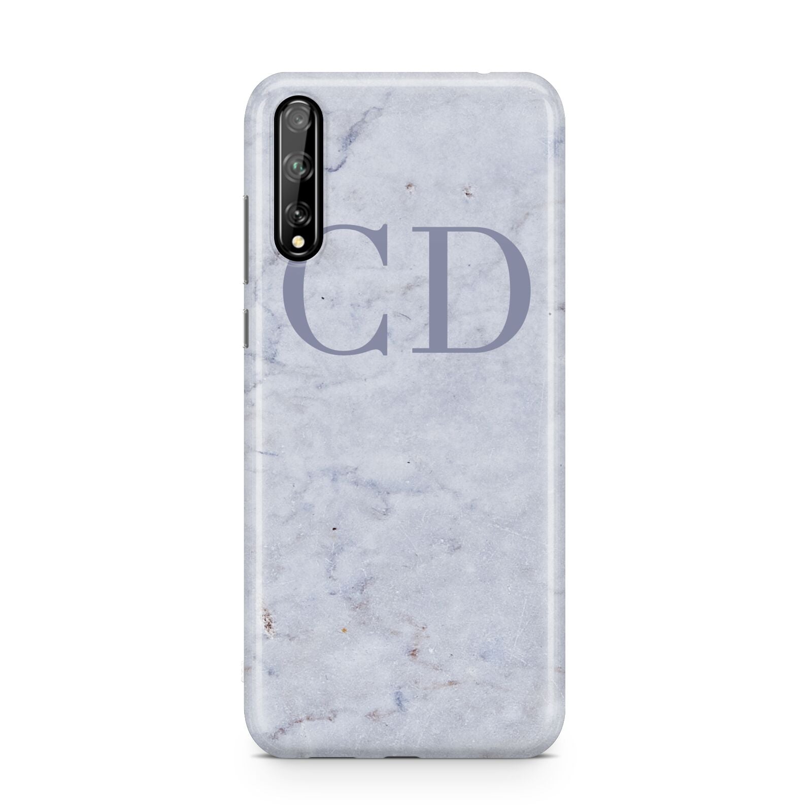 Grey Marble Grey Initials Huawei Enjoy 10s Phone Case