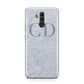 Grey Marble Grey Initials Huawei Mate 20 Lite