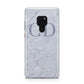 Grey Marble Grey Initials Huawei Mate 20 Phone Case