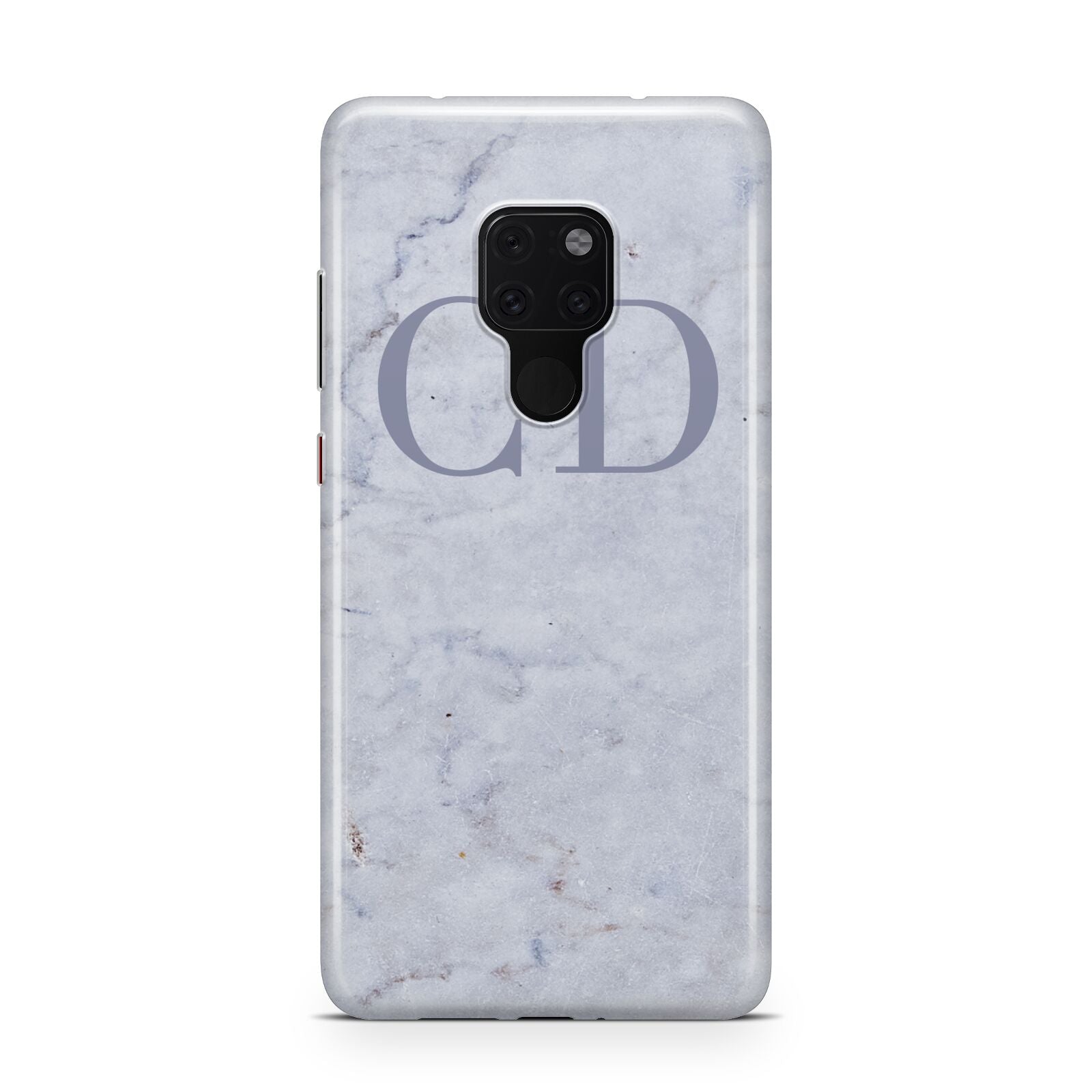 Grey Marble Grey Initials Huawei Mate 20 Phone Case