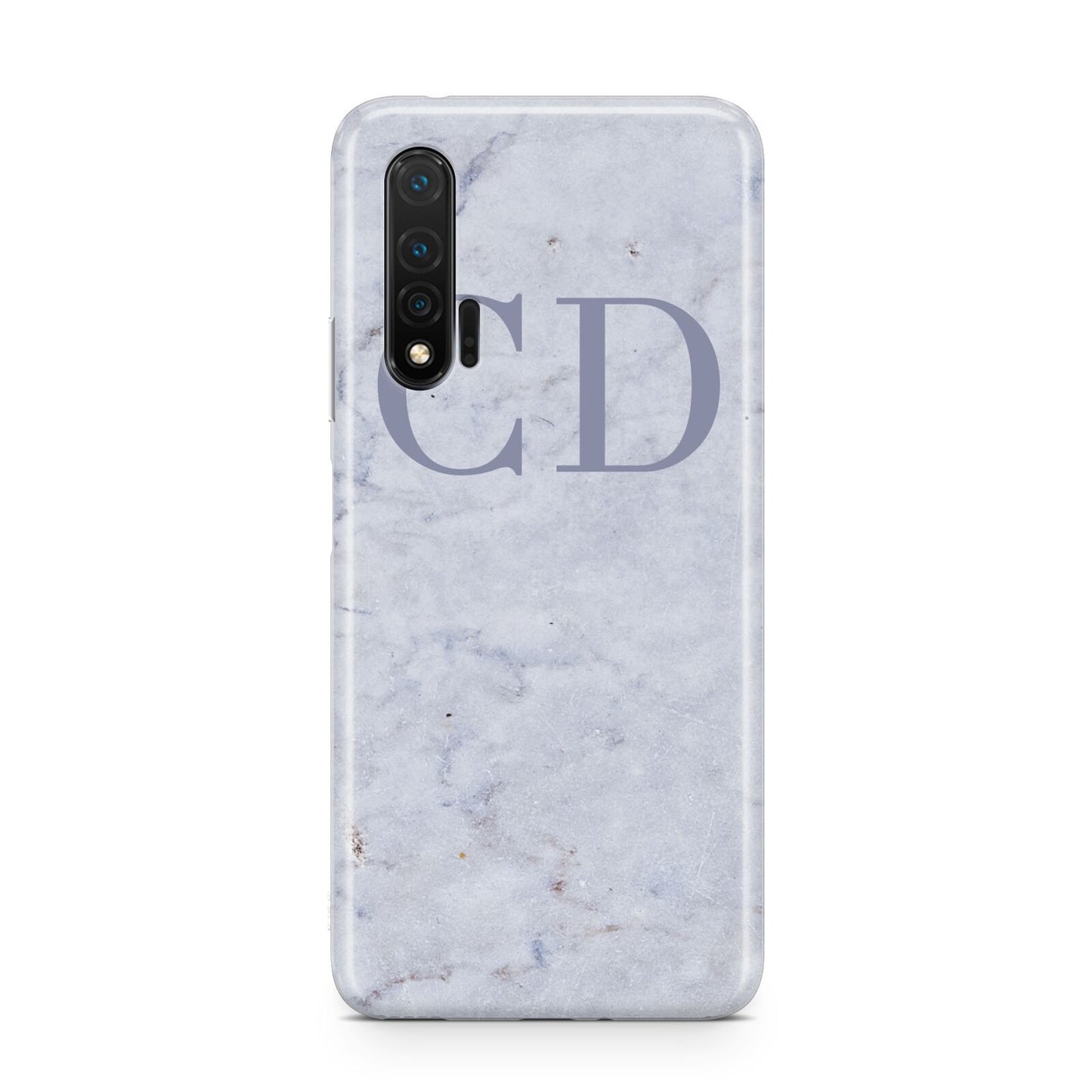 Grey Marble Grey Initials Huawei Nova 6 Phone Case