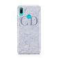 Grey Marble Grey Initials Huawei P Smart 2019 Case