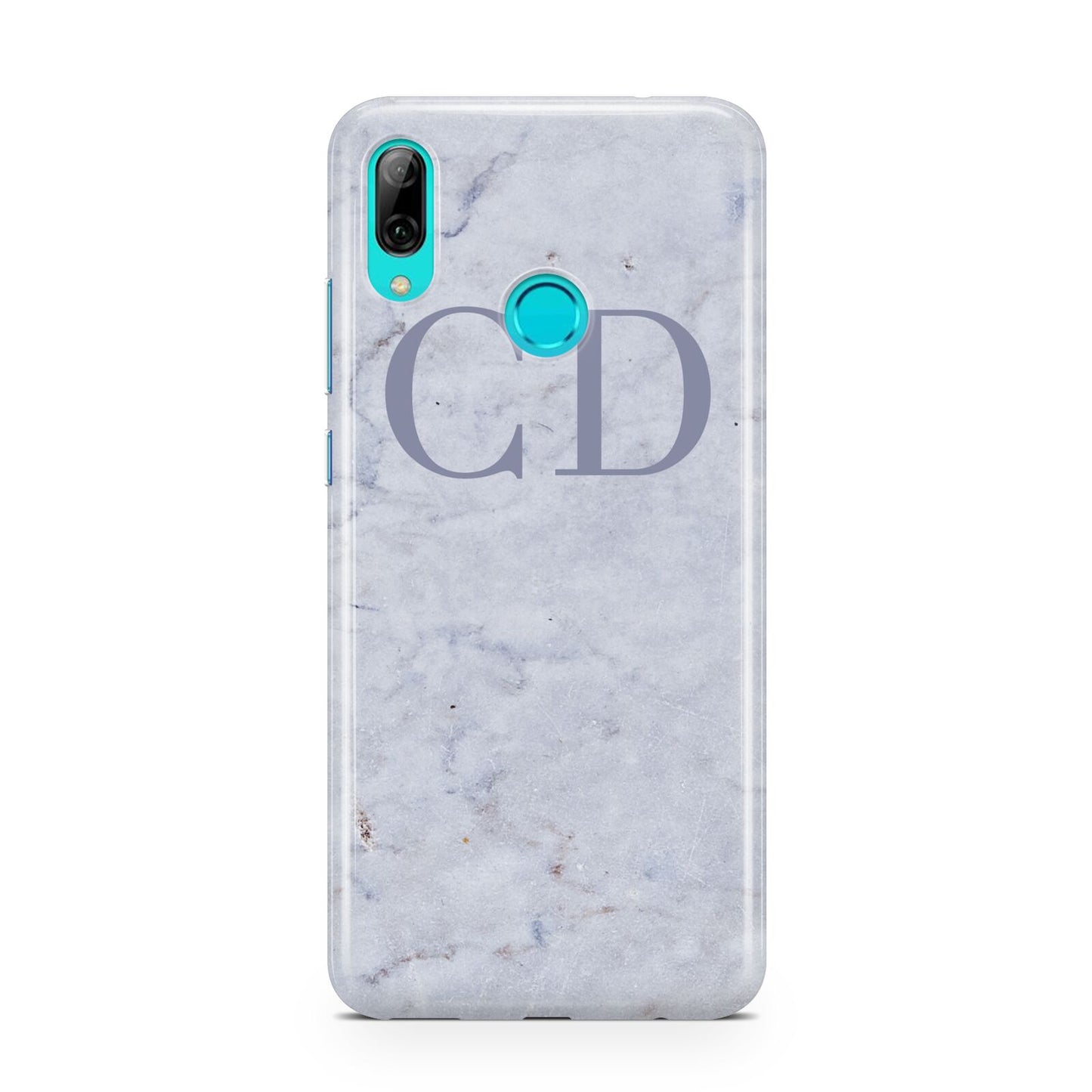 Grey Marble Grey Initials Huawei P Smart 2019 Case