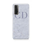 Grey Marble Grey Initials Huawei P Smart 2021