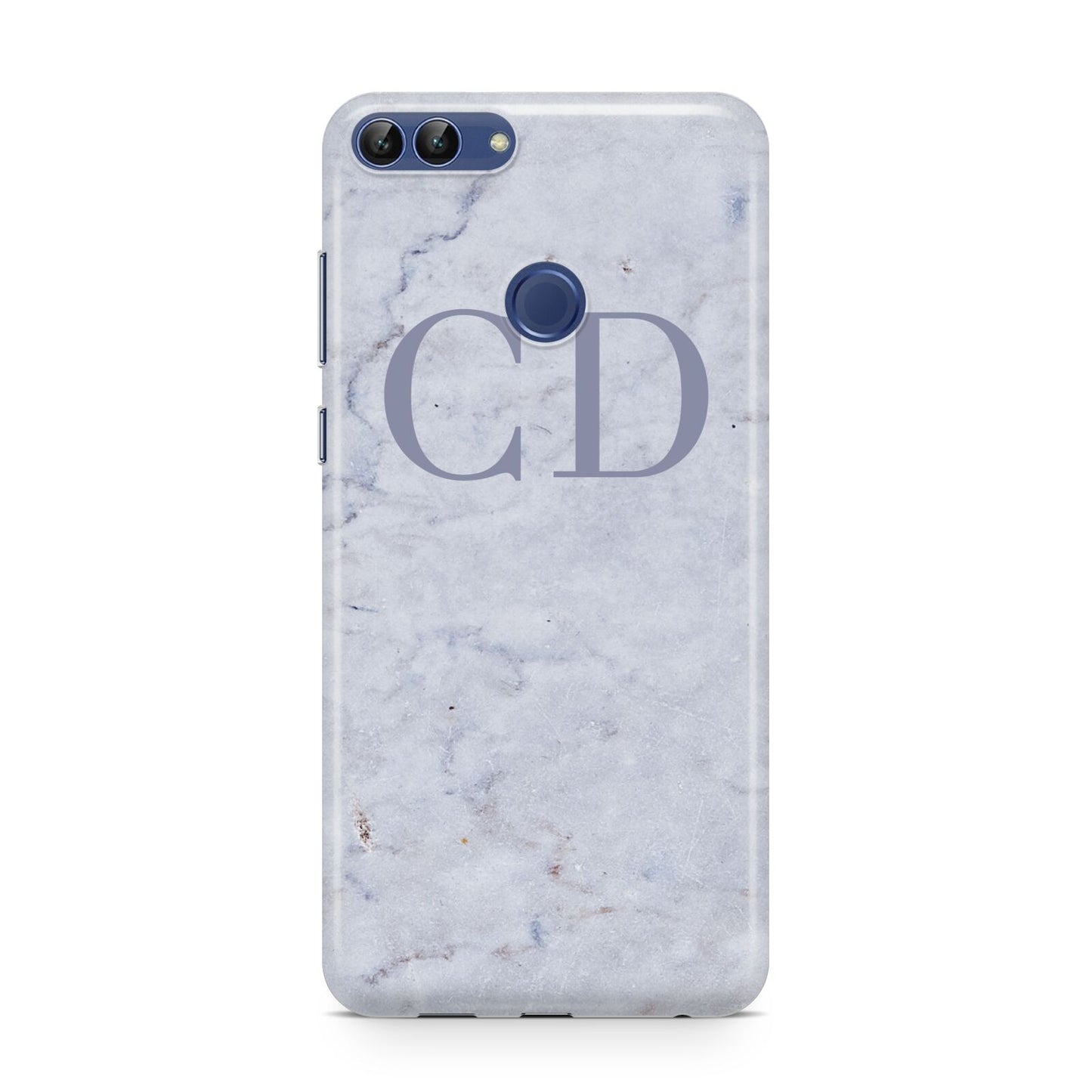 Grey Marble Grey Initials Huawei P Smart Case