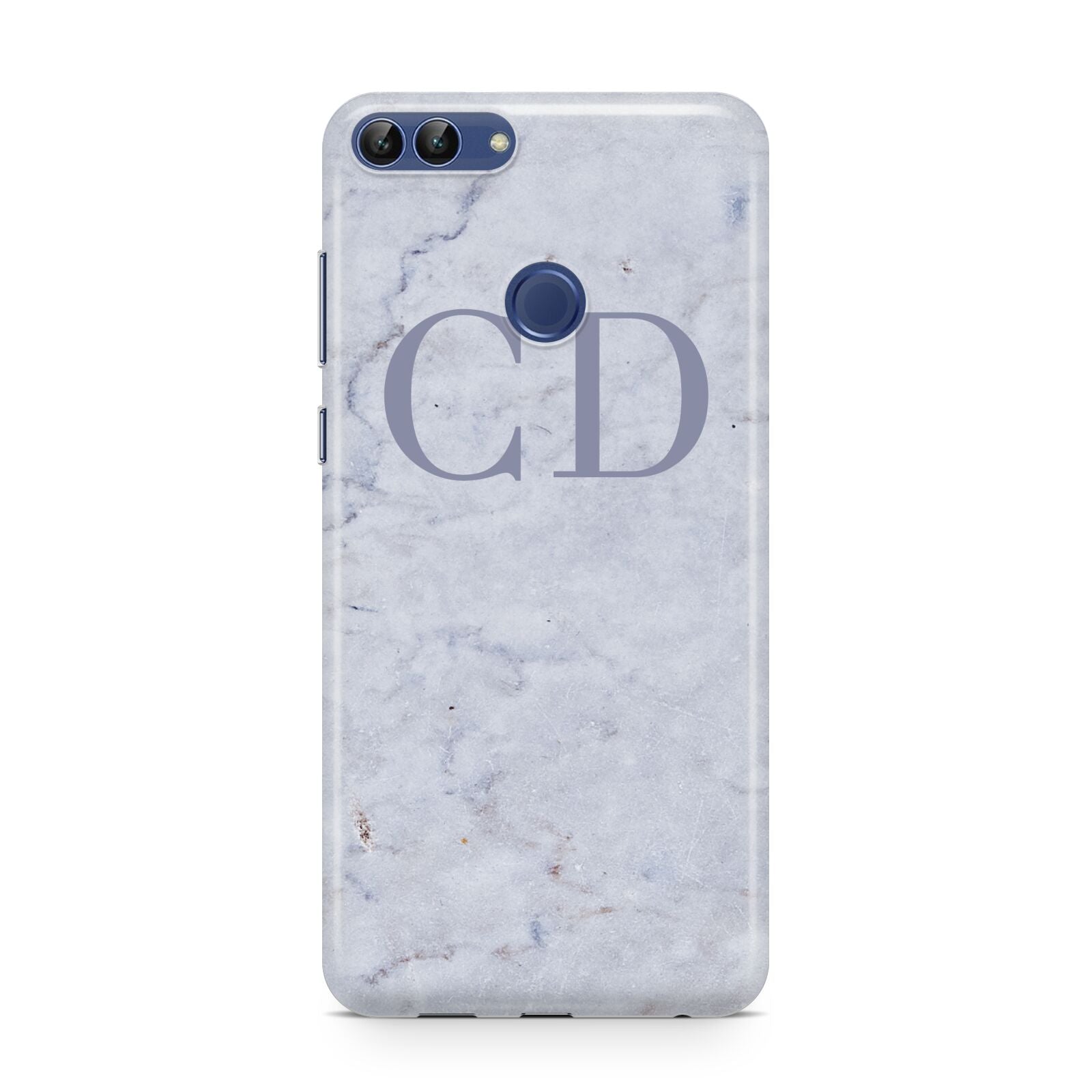Grey Marble Grey Initials Huawei P Smart Case