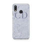 Grey Marble Grey Initials Huawei P20 Lite Phone Case