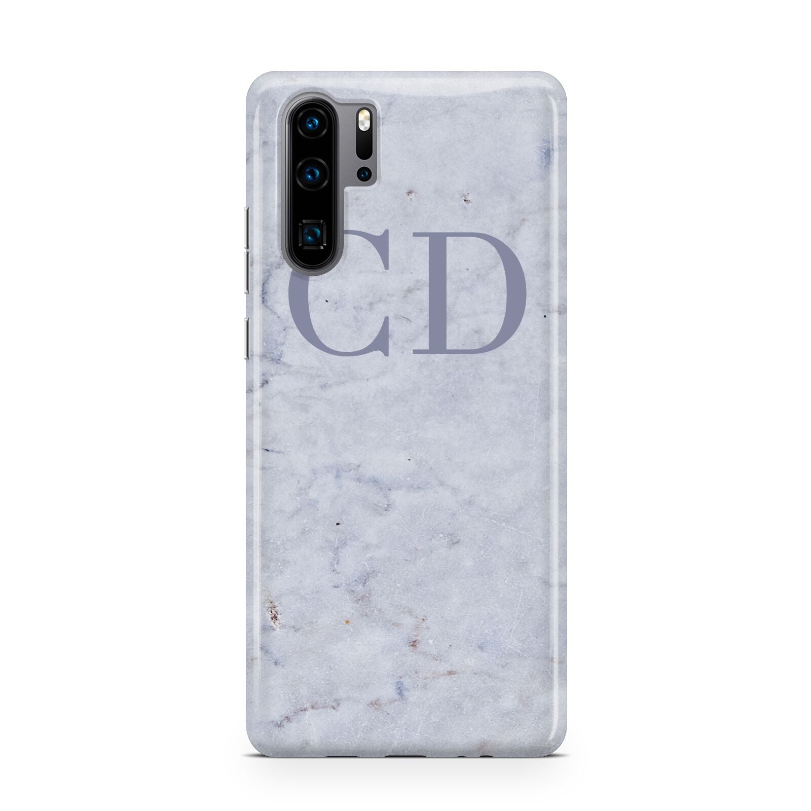 Grey Marble Grey Initials Huawei P30 Pro Phone Case