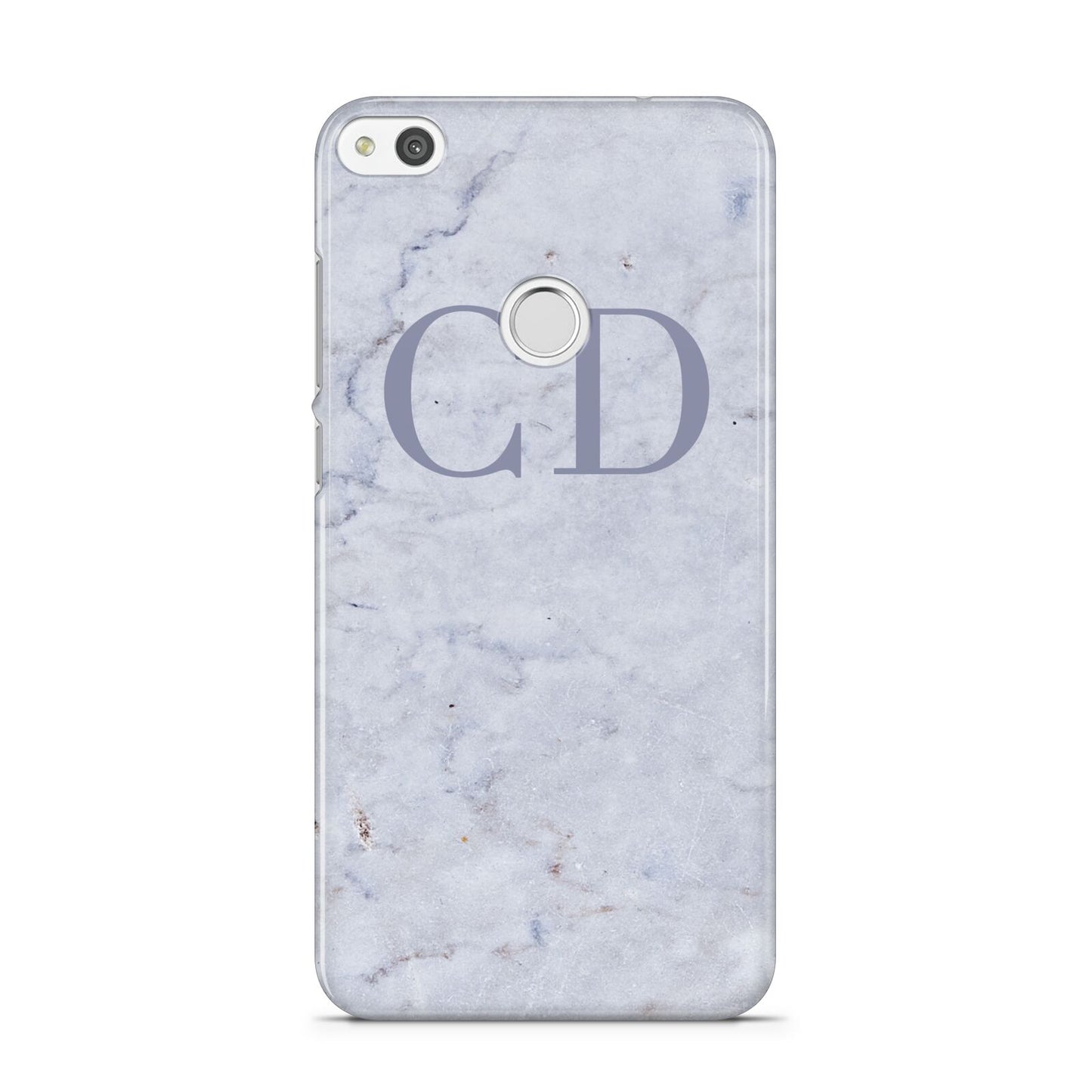 Grey Marble Grey Initials Huawei P8 Lite Case