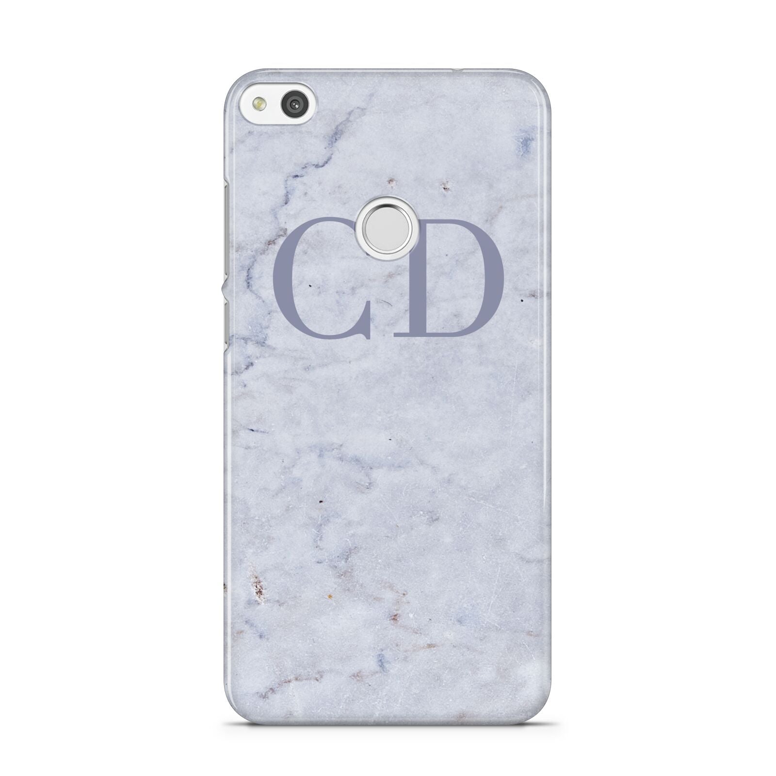 Grey Marble Grey Initials Huawei P8 Lite Case
