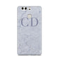 Grey Marble Grey Initials Huawei P9 Case