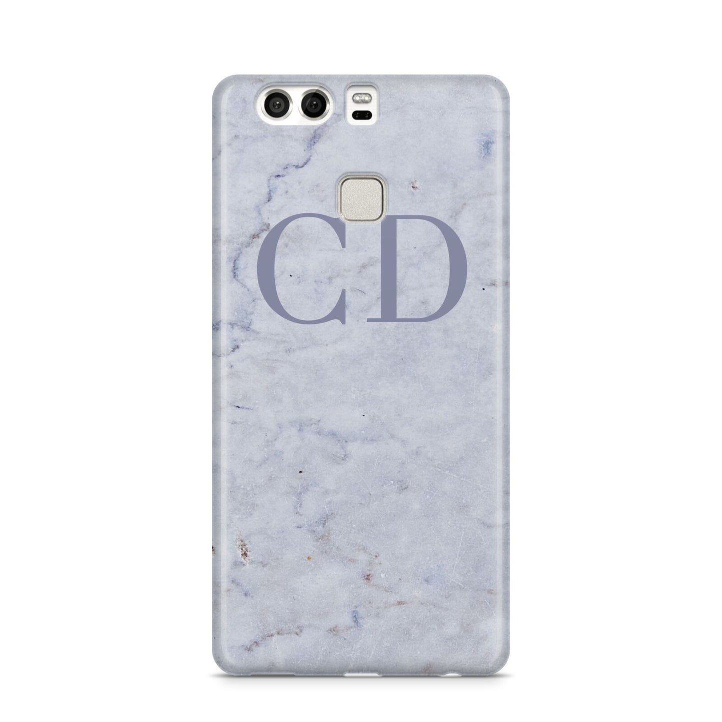 Grey Marble Grey Initials Huawei P9 Case