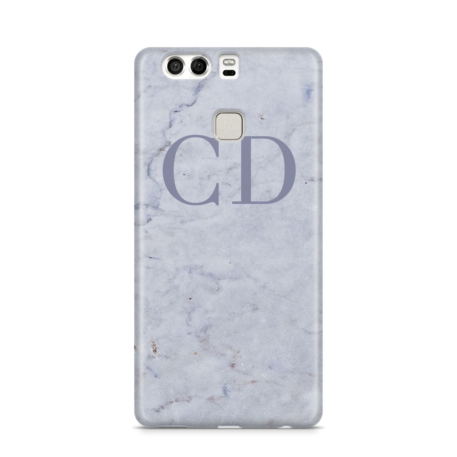 Grey Marble Grey Initials Huawei P9 Case