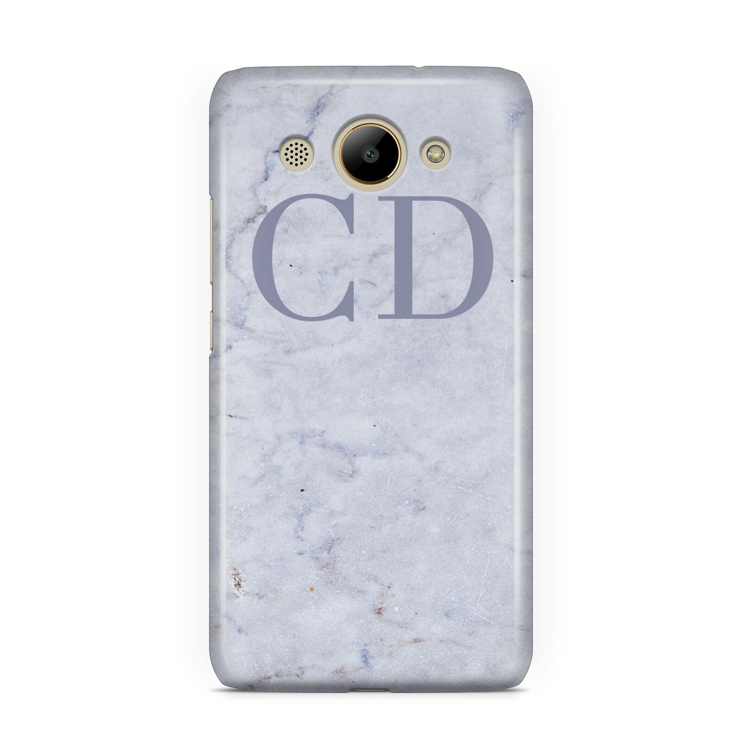 Grey Marble Grey Initials Huawei Y3 2017