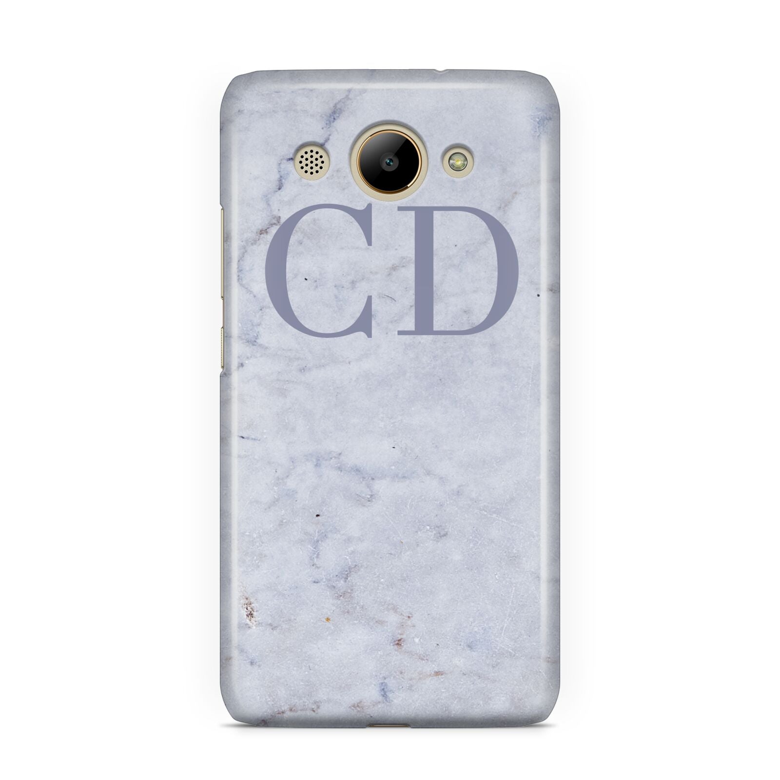 Grey Marble Grey Initials Huawei Y3 2017