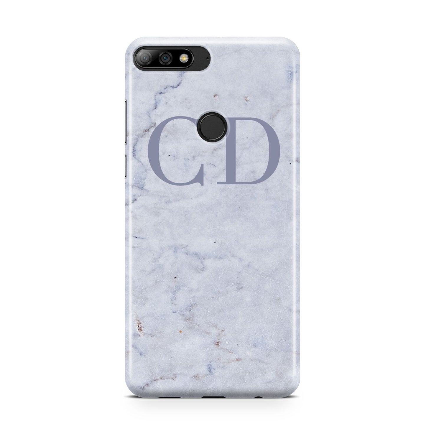Grey Marble Grey Initials Huawei Y7 2018