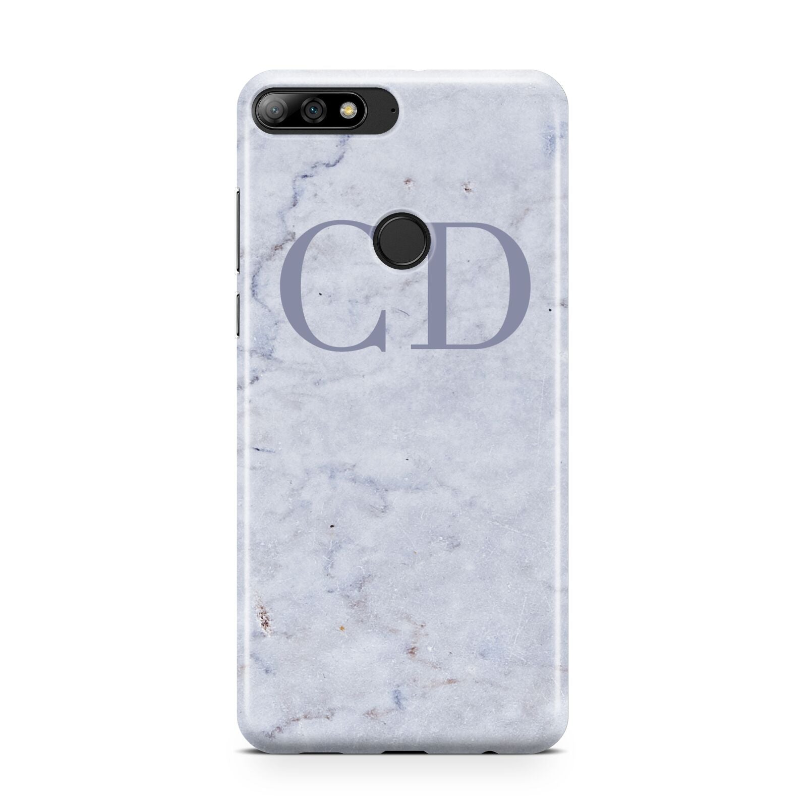Grey Marble Grey Initials Huawei Y7 2018