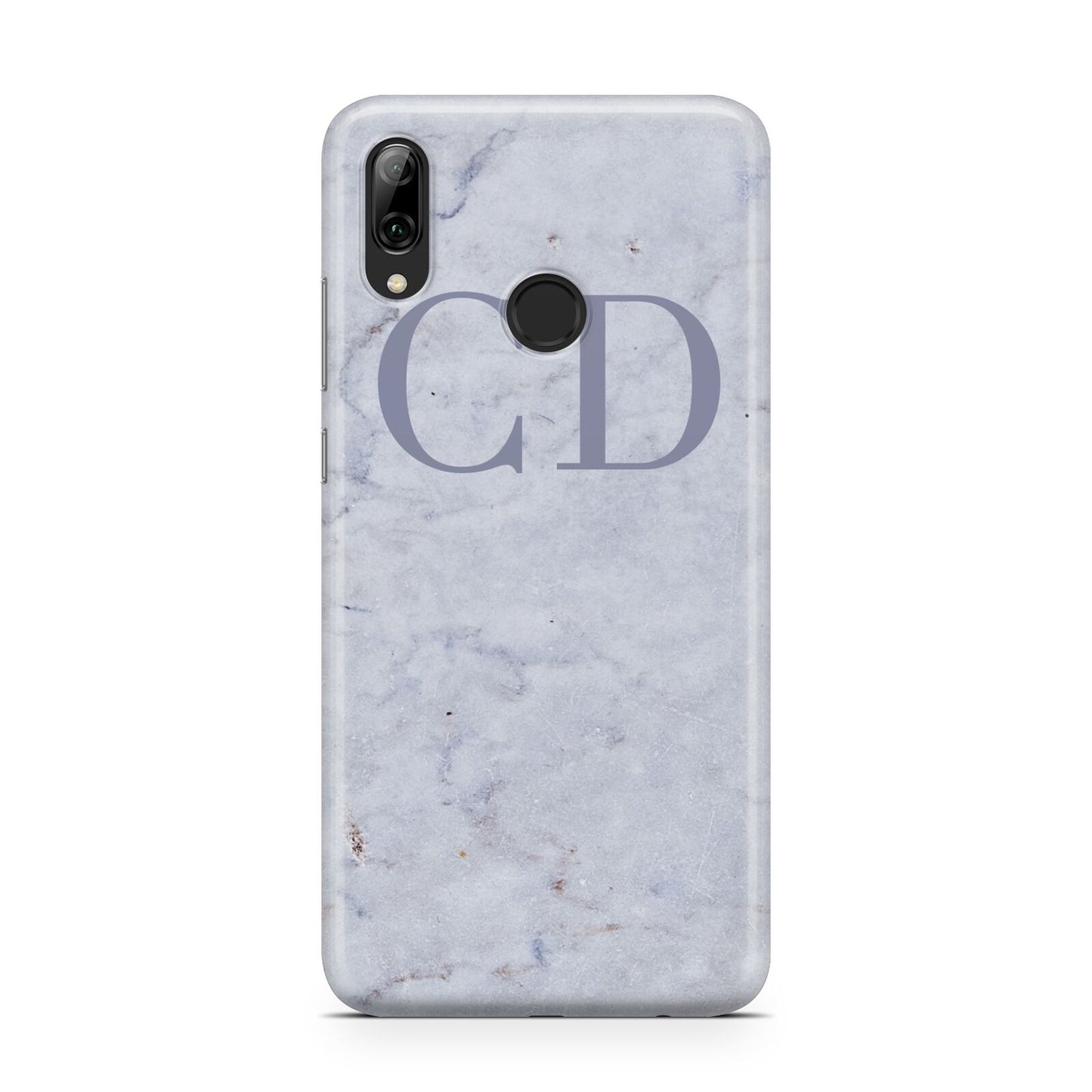 Grey Marble Grey Initials Huawei Y7 2019