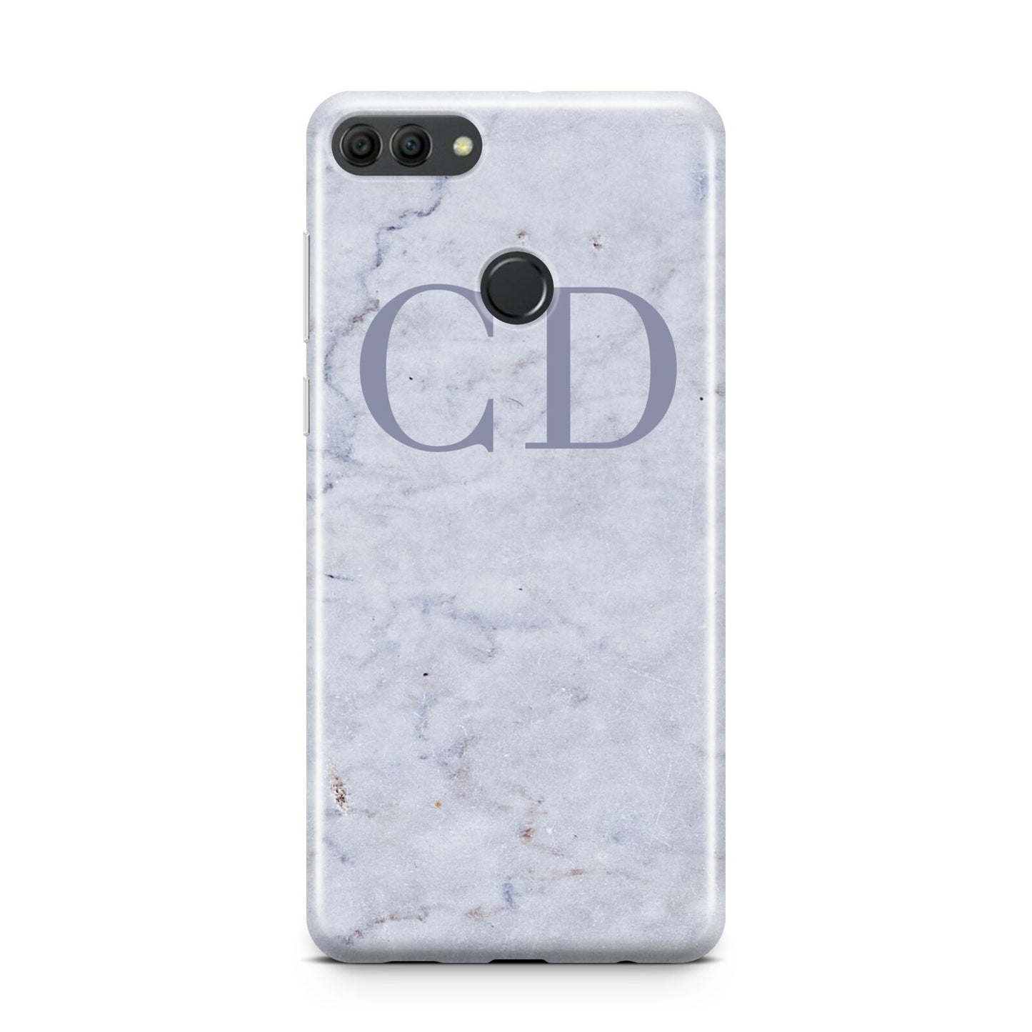 Grey Marble Grey Initials Huawei Y9 2018