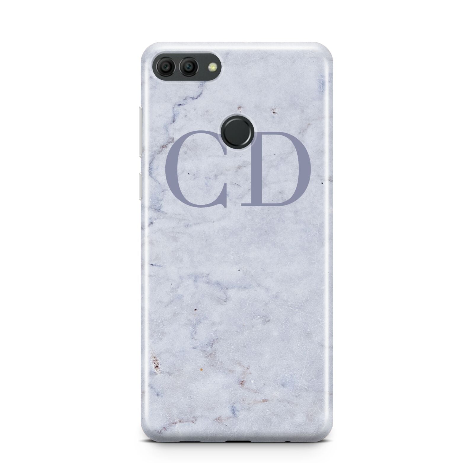 Grey Marble Grey Initials Huawei Y9 2018