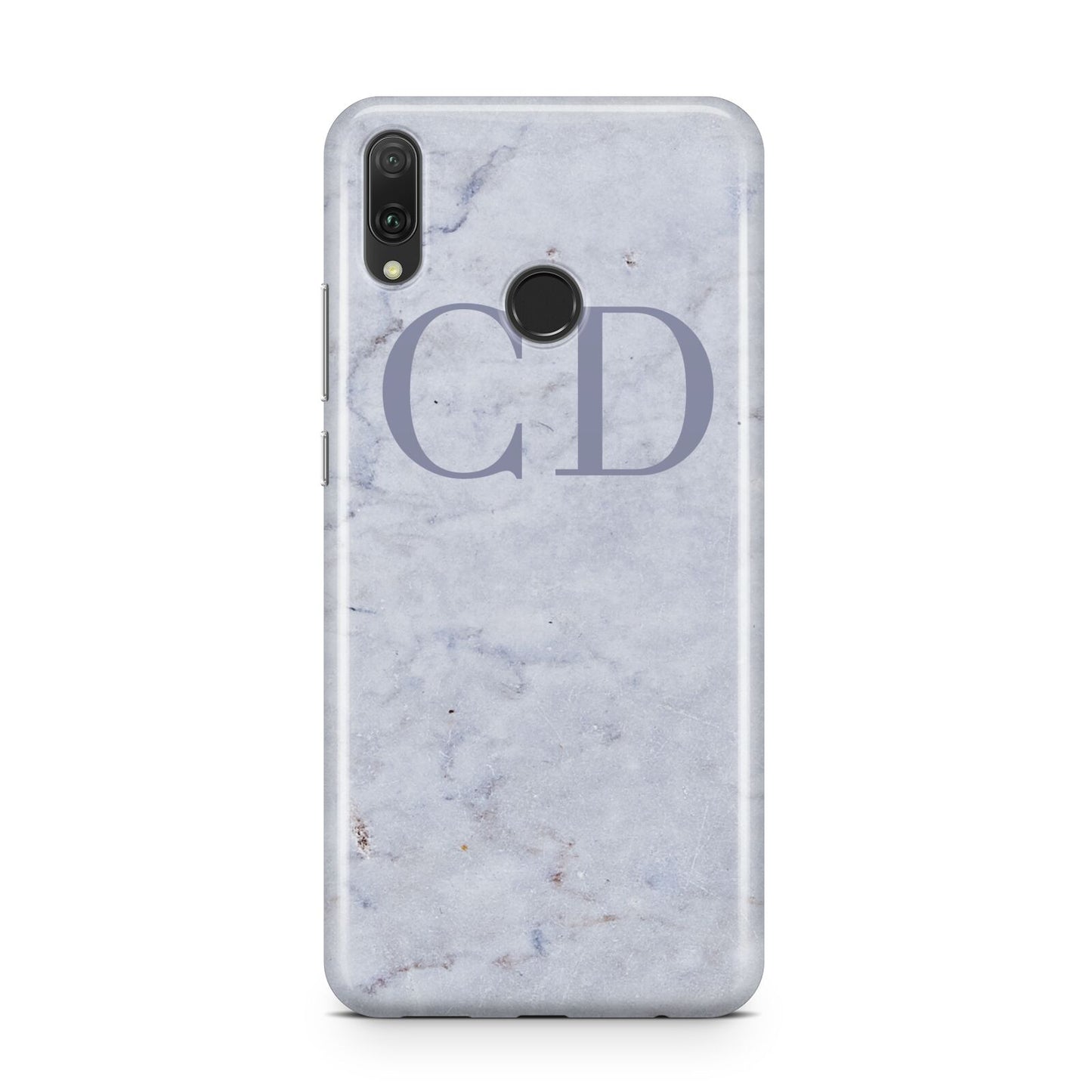 Grey Marble Grey Initials Huawei Y9 2019