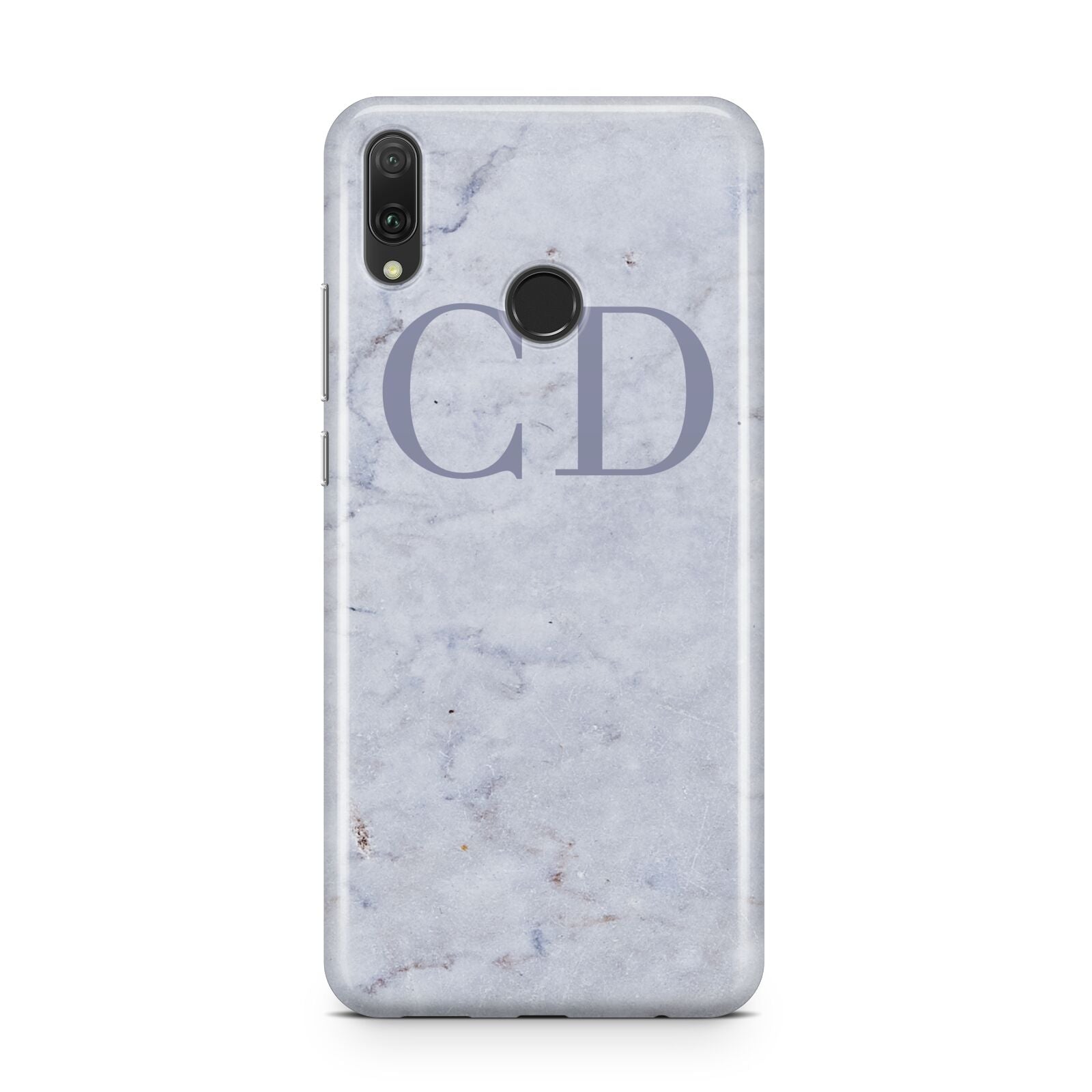 Grey Marble Grey Initials Huawei Y9 2019