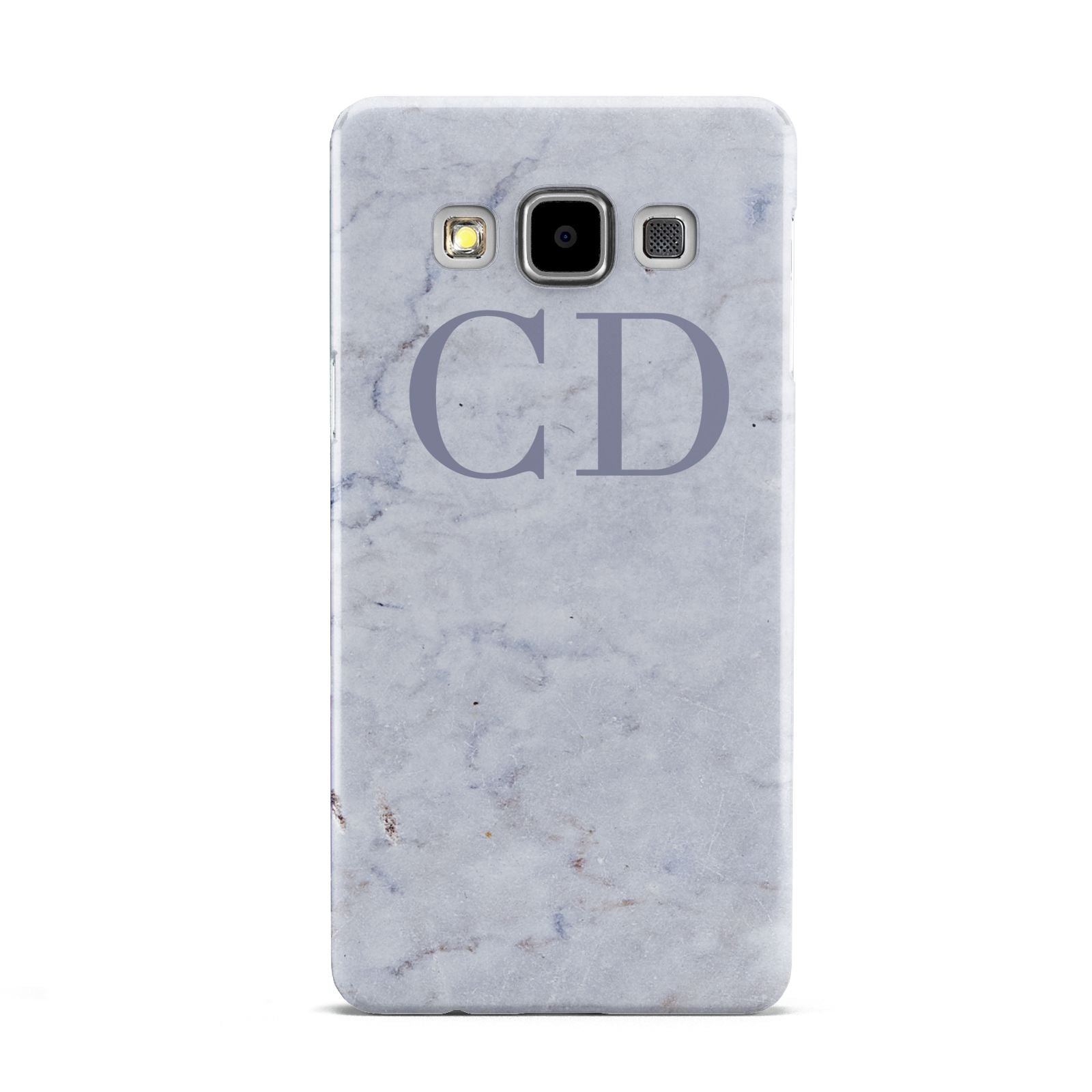 Grey Marble Grey Initials Samsung Galaxy A5 Case
