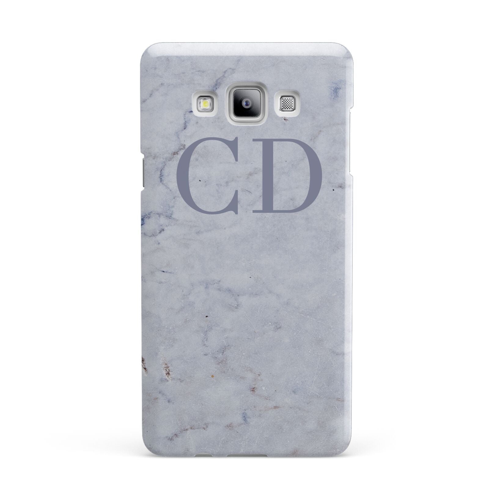 Grey Marble Grey Initials Samsung Galaxy A7 2015 Case
