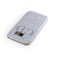 Grey Marble Grey Initials Samsung Galaxy Case Front Close Up