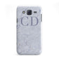 Grey Marble Grey Initials Samsung Galaxy J5 Case