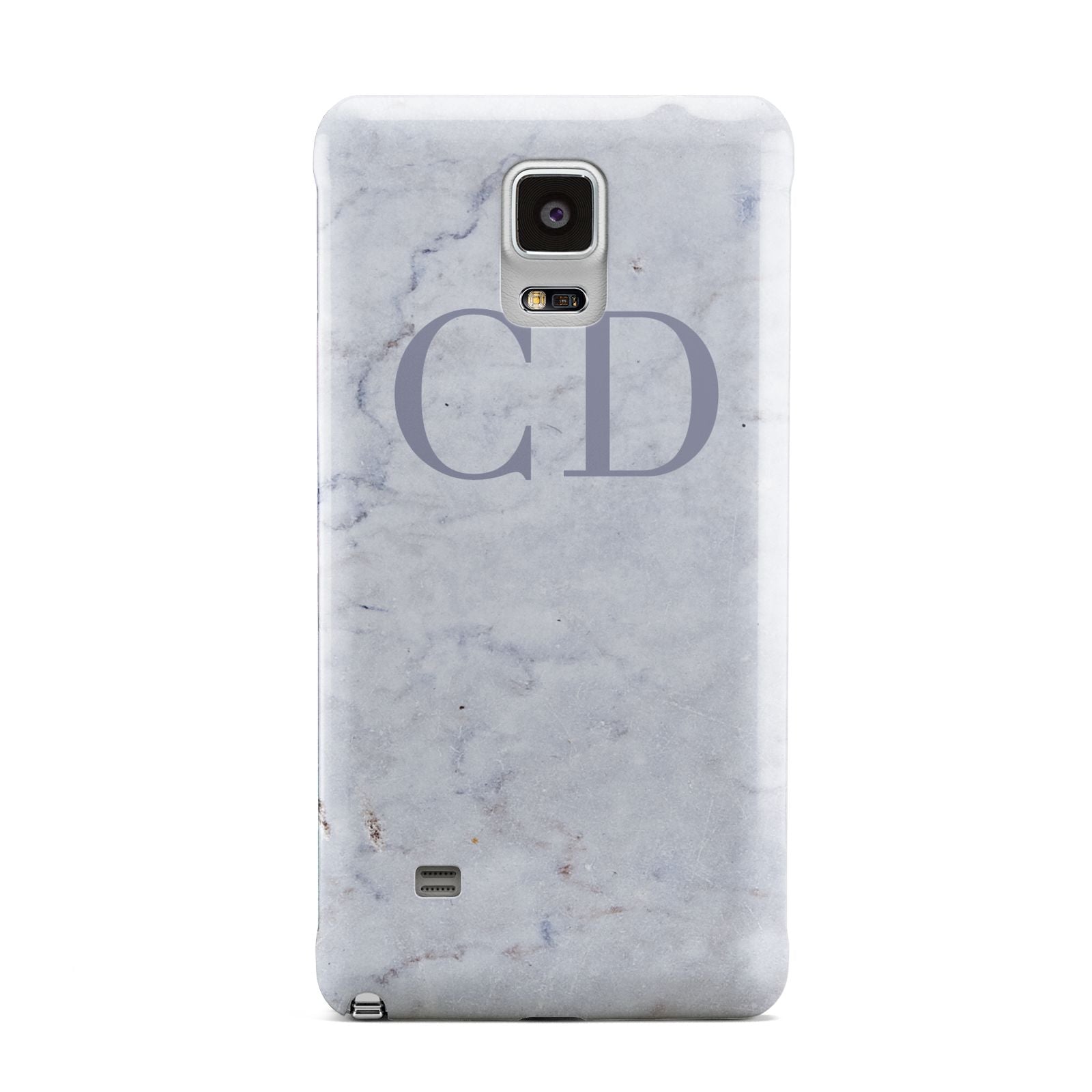 Grey Marble Grey Initials Samsung Galaxy Note 4 Case
