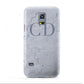 Grey Marble Grey Initials Samsung Galaxy S5 Mini Case