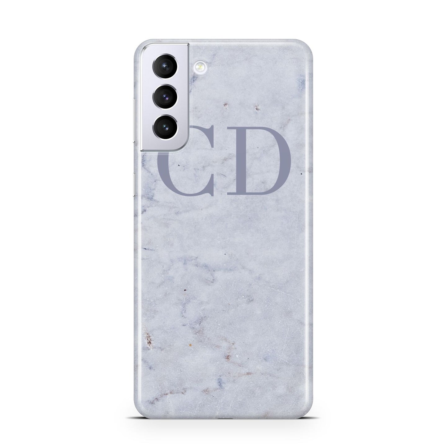 Grey Marble Grey Initials Samsung S21 Plus Case