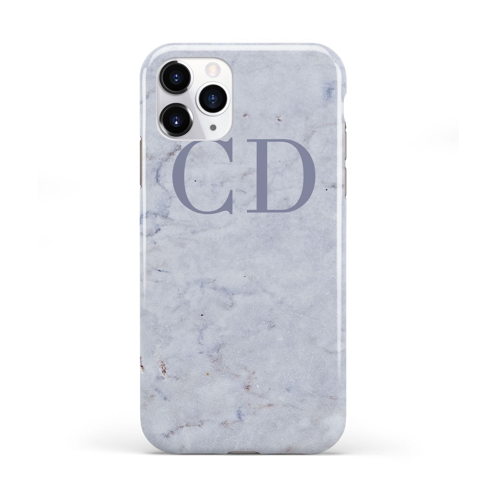 Grey Marble Grey Initials iPhone 11 Pro 3D Tough Case