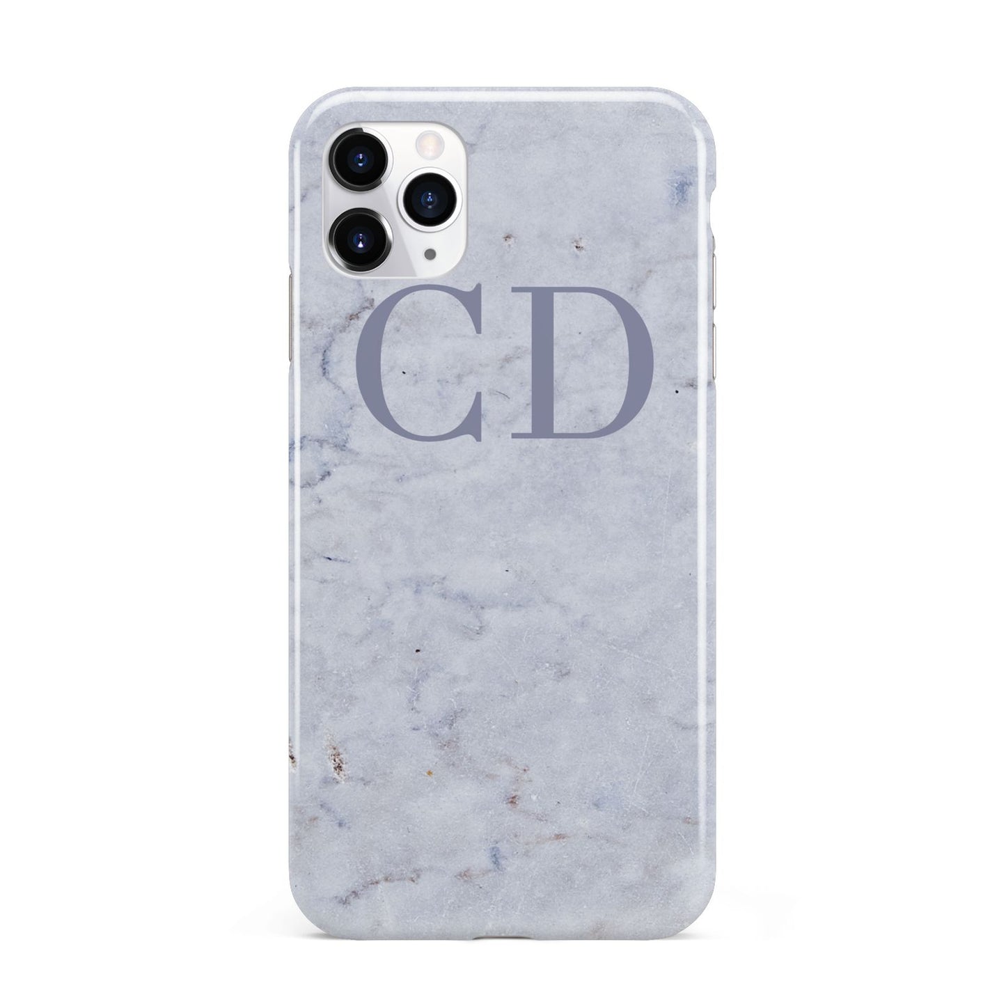 Grey Marble Grey Initials iPhone 11 Pro Max 3D Tough Case