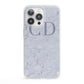 Grey Marble Grey Initials iPhone 13 Pro Clear Bumper Case