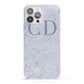 Grey Marble Grey Initials iPhone 13 Pro Max Full Wrap 3D Snap Case