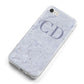 Grey Marble Grey Initials iPhone 8 Bumper Case on Silver iPhone Alternative Image