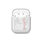 Grey Marble Personalised Vertical Glitter Name AirPods Case