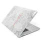 Grey Marble Personalised Vertical Glitter Name Apple MacBook Case Side View