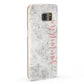Grey Marble Personalised Vertical Glitter Name Samsung Galaxy Case Fourty Five Degrees