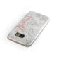 Grey Marble Personalised Vertical Glitter Name Samsung Galaxy Case Front Close Up