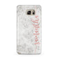 Grey Marble Personalised Vertical Glitter Name Samsung Galaxy Note 5 Case