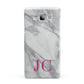 Grey Marble Pink Initials Samsung Galaxy A7 2015 Case