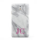 Grey Marble Pink Initials Samsung Galaxy Note 3 Case