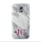 Grey Marble Pink Initials Samsung Galaxy S5 Mini Case