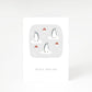 Grey Penguin Forest A5 Greetings Card